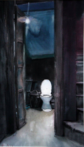 Đêm 2 ,38x56 cm,màu nước trên giấy, 2016