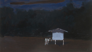 Đêm 3 ,30x60 cm,màu nước trên giấy, 2016