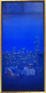 Đêm Đông, lụa, màu nước, 2019, 120x60 cm