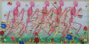 3. Lụa, vải, chỉ thêu, màu nước  120x60cm