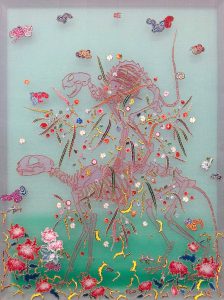 4. Lụa, vải, chỉ thêu, màu nước 60x80cm