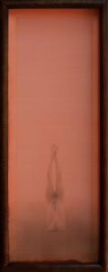 Tâm không 3, 2022, màu nước, lụa, 40x20 cm