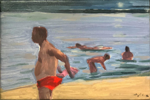 Tắm tiên 11, acrylic trên vải, 20x30 cm, 2016