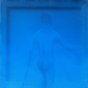 Tắm tiên 2, lụa, màu nước, 30x30 cm, 2020