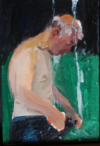 Tắm tiên 7,acrylic trên vải, 20x30 cm, 2016
