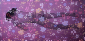 Thiên nhiên, 2021, màu nước, vải, lụa, 30x60 cm