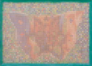nhiệm màu 1, 50x70 cm, 2024, lụa, vải , chỉ thêu, màu nước.